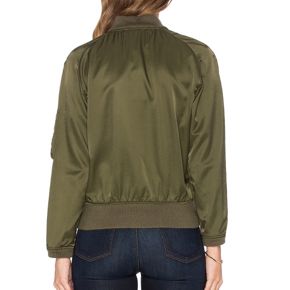 NWOT NLST OLIVE GREEN BOMBER JACKET - Picture 7 of 8